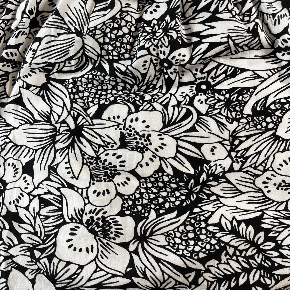 Aeropostale Maxi Dress Women's XS Black‎ White Pink Floral Hawaiian Resort Y2K - Picture 11 of 14